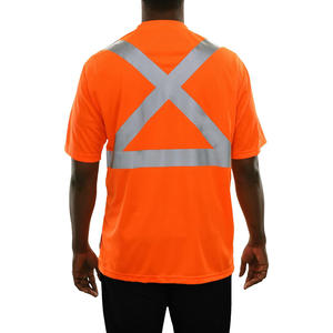 T-shirt de sécurité réfléchissant haute visibilité personnalisé demi-manches hommes Construction haute visibilité chemises de travail sécurité hommes 2025 T-shirts - Product Image 4
