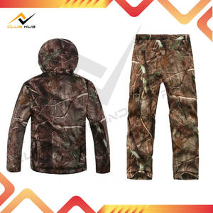 Ensemble veste de chasse à capuche imperméable, respirante et coupe-vent pour homme et pantalon en toile - Product Image 3