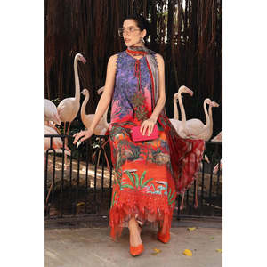 Conjunto de traje de lino bordado para mujer-MPrints Sprint Summer'26 D-2907-B TC-1606 - Product Image 3