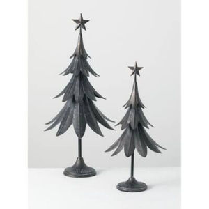 Juego de estilo moderno de 3 árboles de Navidad de metal dorado con adorno de estrella Decoración de árbol de Navidad de mesa perfecta a precio asequible - Product Image 3
