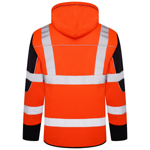Unisex High Visibility Reflective Hoodie with Soft Fleece Material for Night <b>Safety</b> and <b>Outdoor</b> Labor - Product Image 4