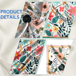 Premium Ethnic Silk <b>Scarf</b> with Floral Pattern <b>Long</b> Length Skin Friendly Material-Minimalist Design Elegant Layers Price - Product Image 3