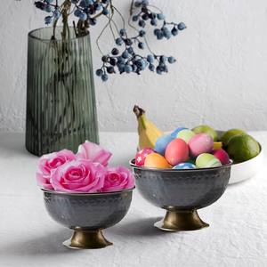 Antique Black Metal Serving <b>Bowl</b> Handcrafted High Quality Stylish Decor Dish for Fruit <b>Snack</b> for Dining Restaurants Party - Product Image 1