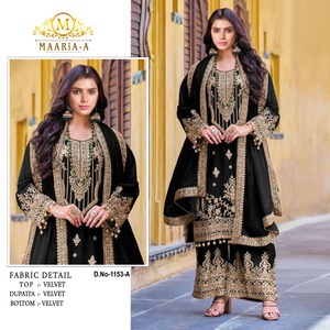Stitched Wholesale Pakistani Dresses Original Branded Velvet <b>3</b> <b>Piece</b> <b>Suits</b> by Indian & Pakistani Clothing Kurta Set - Product Image 5