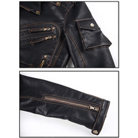 Veste de moto en similicuir pour homme, hiver, logo personnalisé OEM, service OEM, vente en gros