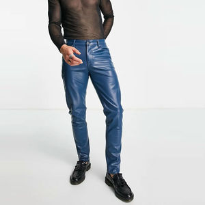 Pantalones de Cuero Antiarrugas de Alta Calidad para Hombre, Más Vendidos en 2025, Logotipo Personalizado, Corte Recto Medio, Estampado Liso, Teñido, No Tejido, al por Mayor - Product Image 4