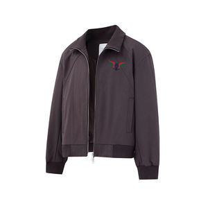 Veste bomber unie pour homme sur mesure, fermeture éclair, décontractée, légère, avec poignets côtelés - Product Image 2