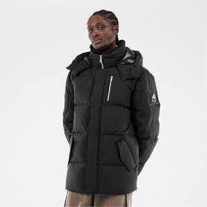 Chaquetas Acolchadas Negras con Bolsillo Delantero, Chaqueta Larga Acolchada para Hombre, Chaquetas de Alta Calidad para Clima Frío de Invierno - Product Image 4