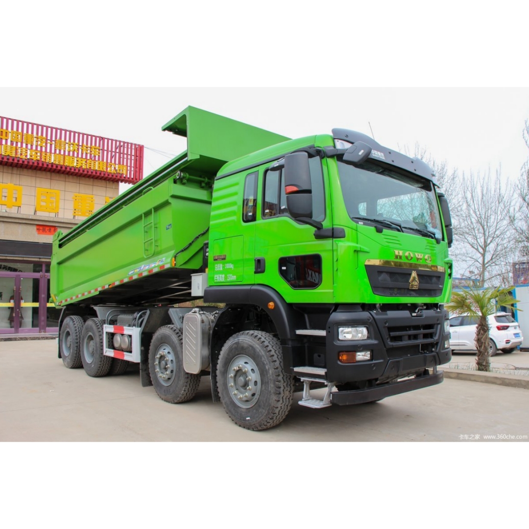 Грузовики Howo Engineering 31-тонный транспортный дизельный двигатель 8x4 375 12-колесный Подержанный самосвал