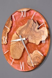 นาฬิกาติดผนังเรซินอีพ็อกซี่ใช้งานได้อเนกประสงค์สำหรับพื้นที่สวยงามเป็นเอกลักษณ์ของตกแต่งบ้านของขวัญติดผนังอีพ็อกซี่นาฬิกามหาสมุทรโดยการสร้างแบบโบราณ - Product Image 6