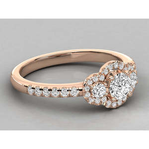 Bague solitaire en or 14 carats avec diamant brillant de laboratoire - Product Image 6