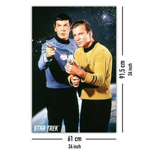 Póster de Star Trek con Kirk y Spock, impresión digital en lona de vinilo duradera o banderas de poliéster - Product Image 5
