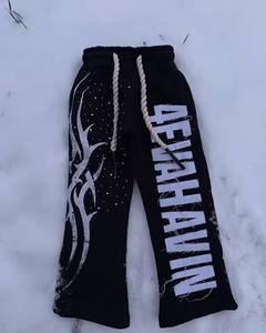 Sweat à capuche en velours de coton ajusté pour homme, style streetwear, séchage rapide, logo personnalisé, couleur sérigraphiée, automne - Product Image 2