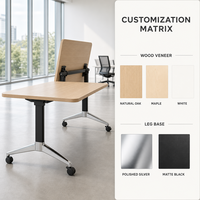 Ensemble de tables de conférence pliantes de grande taille, mobilier de bureau moderne, table de formation mobile pour salle de réunion flexible