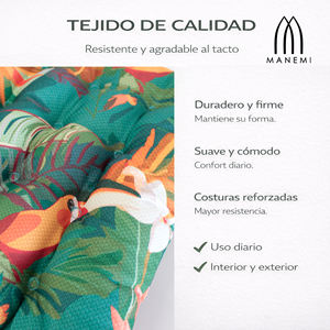 Cojines para Silla Repelentes al Agua de 40x40x5 cm, Fáciles de Limpiar con Correas de Sujeción para Camping y Uso en Interiores/Exteriores en Todas las Estaciones - Product Image 5