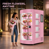 Distributeur automatique de fleurs réfrigéré en libre-service 24h/24 avec fonction SDK, en acier inoxydable, garantie de 2 ans