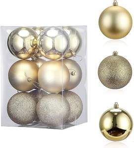 Vintage <b>Gold</b> Christmas Tree Balls Indoor Brass Home Decoration with Die Cutting Printing - Product Image 5
