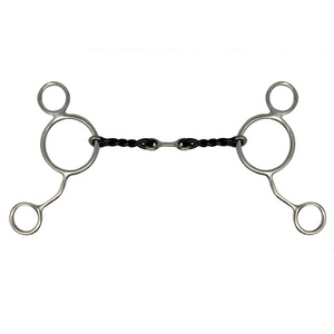 Durable Sweet Iron Snaffle Bit Anillo doble Articulación única Producto de caballo Premium - Product Image 4