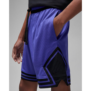 100% Polyester maille hommes diamant basket-ball Shorts confortable sec élastique ceinture solide Lapis noir rayures grande taille été - Product Image 5