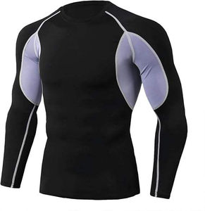 Ensembles de chemises et de pantalons à manches longues d'automne en taille plus sublimés avec logo personnalisé, finition lavée, séchage rapide et respirant, combinaisons de compression - Product Image 6