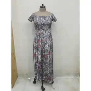 Bobin kısmı elbise düşük fiyatlar Bohemian Casual A line uzun Maxi yan yarık maxi elbise tatil ipek Maxi elbise yaz moda giymek