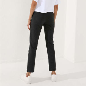 กางเกงวิ่งสำหรับผู้หญิงผ้าเทอร์รี่ผ้าเทอร์รี่ออกแบบให้เป็นมิตรต่อสิ่งแวดล้อมแบบลำลองด้านหน้าเรียบระบายอากาศได้ดีมีทุกสีขนาดบวก - Product Image 5