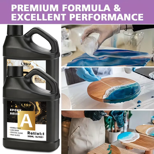 Kit de Resina Epoxi Transparente LEQU de 500 ml, Adhesivo AB para Moldeo, Recubrimiento, Manualidades y Joyería - Product Image 2