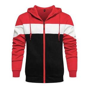 Autumn Winter Unisex <b>Cardigan</b> Hoodie New American Retro Trendy Warm Patchwork Sportswear with Contrasting Colors Printed Pattern - Product Image 3