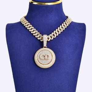 Pendentif Lettre Bulle Hip Hop en Moissanite Brillante Plaqué Rhodium pour Homme, Bijoux Fins, Breloques - Product Image 1