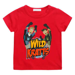 T-shirt de dessin animé Wild Kratts pour enfants, 100% coton jersey, logo personnalisé, motif animal pour garçons - Product Image 6