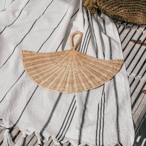 Décoration murale en rotin ventilateurs à main prix le moins cher nouveau design autres styles d'éventail naturel tissé - Product Image 4