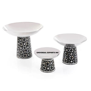 Cuenco de chocolate de metal con acabado dorado con soporte de forma redonda decorativo al por mayor cuenco de chocolate nuevo de lujo - Product Image 6