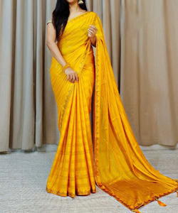 Colección de Sari de seda de Bollywood con bordado intrincado, perfecta para ocasiones especiales y fiestas nocturnas - Product Image 1