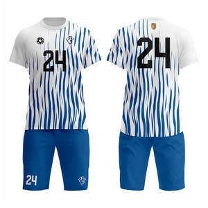 Ventes en gros de maillots de football en polyester 100% bon marché, kits de sublimation, uniformes de football personnalisés pour hommes, ensembles de vêtements de football avec logo - Product Image 5