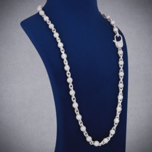 สร้อยคอเทนนิสสำหรับผู้ชายและผู้หญิงทำจากเงินสเตอร์ลิง925พร้อมสายโซ่เครื่องทดสอบเพชรโมอิส VVS1 D - Product Image 2