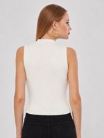 Blusa de Punto Cómoda y Elegante para Mujer, Chaleco de Tela Informal y Moderna para Oficina y Uso Diario