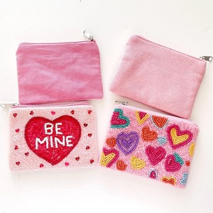 Wholesale <b>Ladies</b> LOVE Theme Beaded <b>Coin</b> <b>Purse</b> - Romantic Heart Rhinestone Mini Clutch Valentines Gift, Bridesmaid (MOQ 50, OEM) - Product Image 4