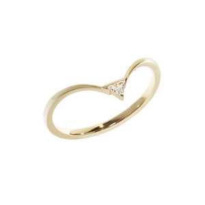 Anillo de Campeonato Triangular Chapado en Oro de 18K y Oro Rosa, Anillo Geométrico Moderno con Incrustaciones de Concha y Aleación - Product Image 1