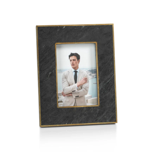 AK Brass Decorative Marble <b>Photo</b> <b>Frame</b> in <b>Black</b> & Gold Finished Set of 2 Customized <b>Frame</b> For Home Decor / Table Decor - Product Image 2