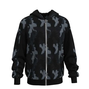 เสื้อฮู้ดมีซิปสำหรับผู้ชายผ้าฟลีซโอเวอร์ไซส์ผ้าคอตตอน100% สำหรับฤดูหนาว - Product Image 1