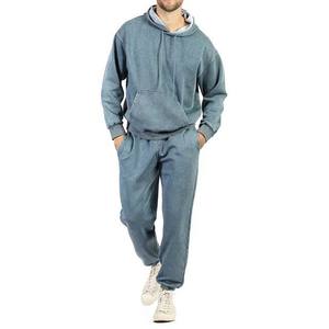 Chándal de lavado ácido de calidad superior para hombre, venta al por mayor, lavado a la piedra, personalizado, 2 piezas, informal, 100% trajes de algodón, diseño personalizado - Product Image 1