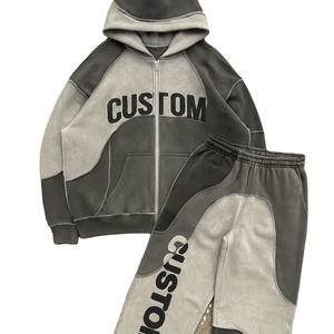 ชุดวอร์มกันลมแบบกำหนดเองสำหรับผู้ชาย เสื้อแจ็คเก็ตกันน้ำ กางเกงขายาว ชุดสตรีทแวร์ เทคแวร์ ชุดกีฬาสะท้อนแสง รับผลิตแบบ OEM จำนวนมาก - Product Image 1