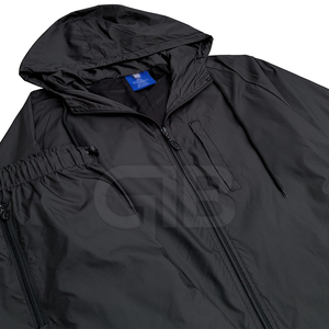 Logo personnalisé survêtement en nylon deux pièces ensemble respirant coupe-vent jogging costume pour hommes et femmes - Product Image 2