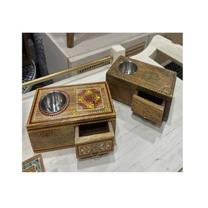 Juego de Mabkhar de Madera Pintado a Mano con Caja y Bandeja, Mabkhar de Forma Redonda, Tamaño Personalizado, Mabkhar para Eventos y Fiestas - Product Image 4