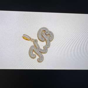 Pendentif personnalisable en argent sterling plaqué or rose avec diamant amélioré VVS clarté forme d'étoile certifié IGI design personnalisé fin - Product Image 4