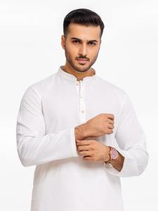 Vente en gros de shalwar kameez pour hommes en coton blanc personnalisé, décontracté, pour l'été et l'hiver, disponible en différentes couleurs et tailles - Product Image 2