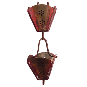 Chaîne de pluie carrée en aluminium au design vintage antique, avec coupelles en cuivre pour l'extérieur – Meilleures ventes – Fournisseurs en gros - Product Image 6