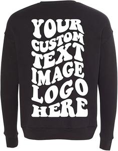 Vente en gros 370gsm ras du cou hommes 100% coton coupe régulière polaire hiver sweat logo personnalisé sweat à capuche avant - Product Image 2