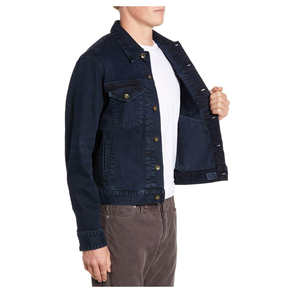 Chaquetas Vaqueras para Hombre al por Mayor, Chaqueta Vaquera sin Elástico con Dobladillo para Hombre, Tela Vaquera Informal, Tejido Delgado Teñido, OEM - Product Image 2