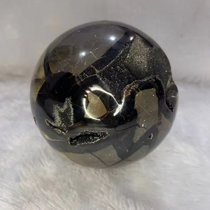 Esfera de Cristal Septariana Natural Premium, Esfera Druzy Pulida, Gema Mineral, Espécimen para Decoración del Hogar y Colección - Product Image 1